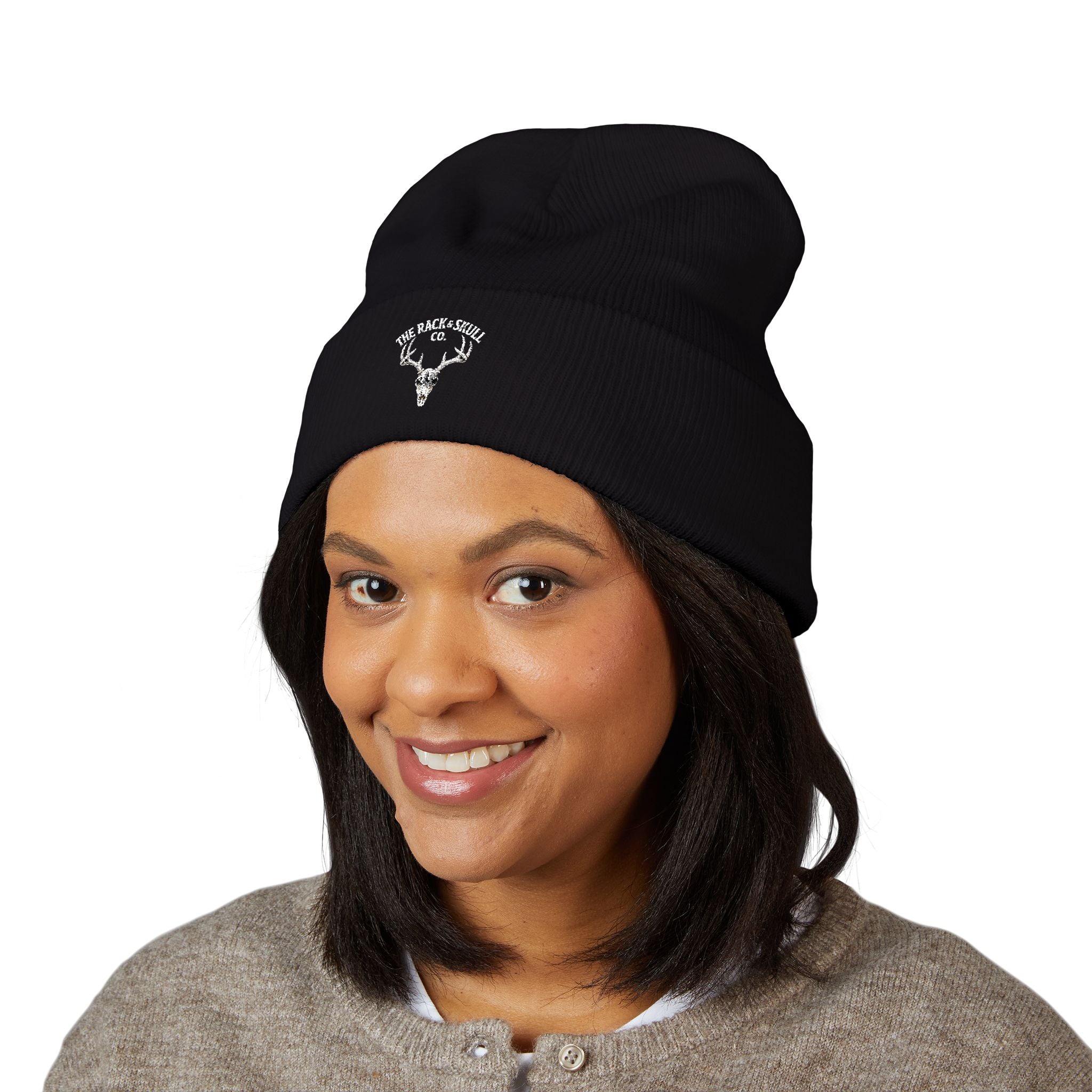 The Rack & Skull Co. Deer Embroidered Beanie