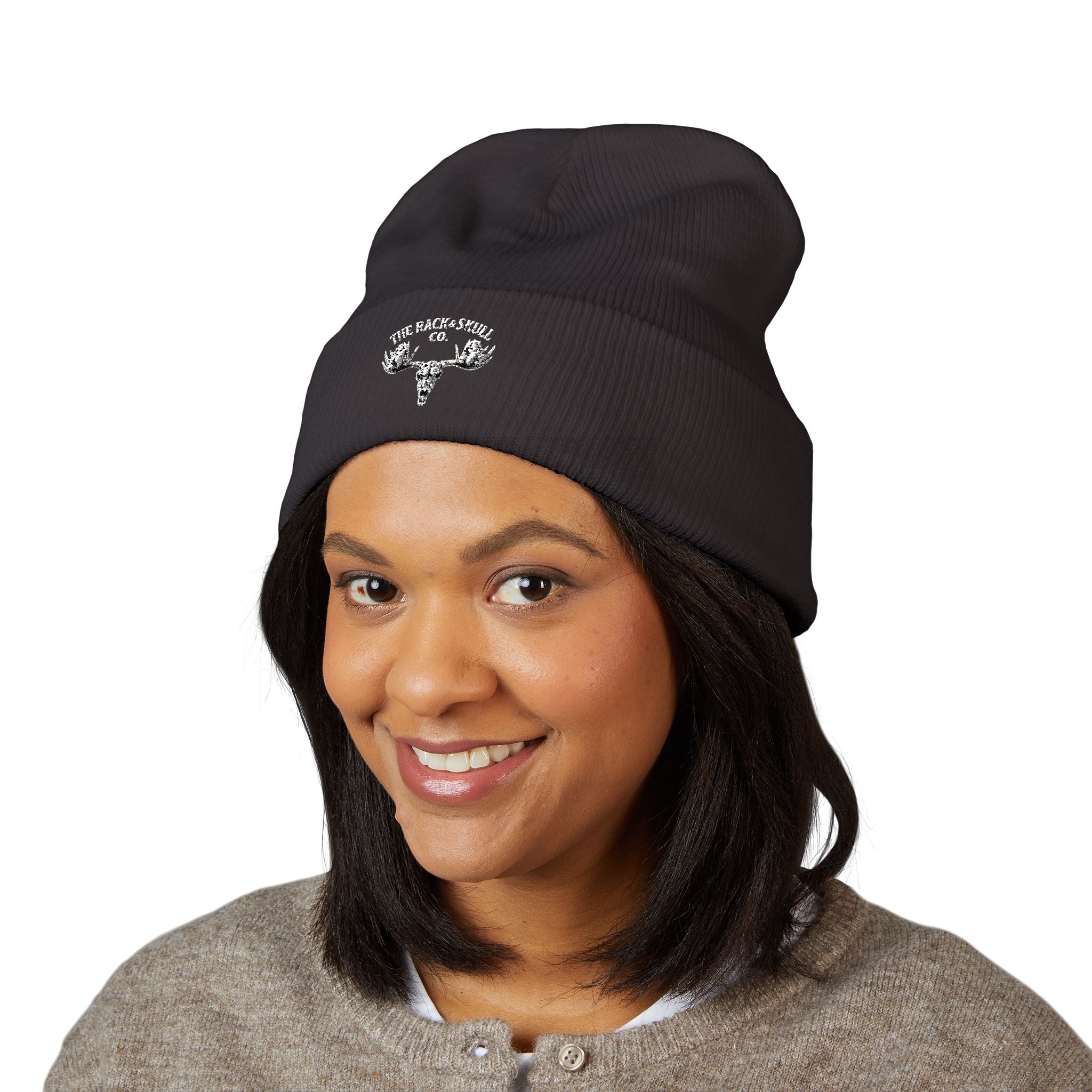 The Rack & Skull Co. Moose Embroidered Beanie