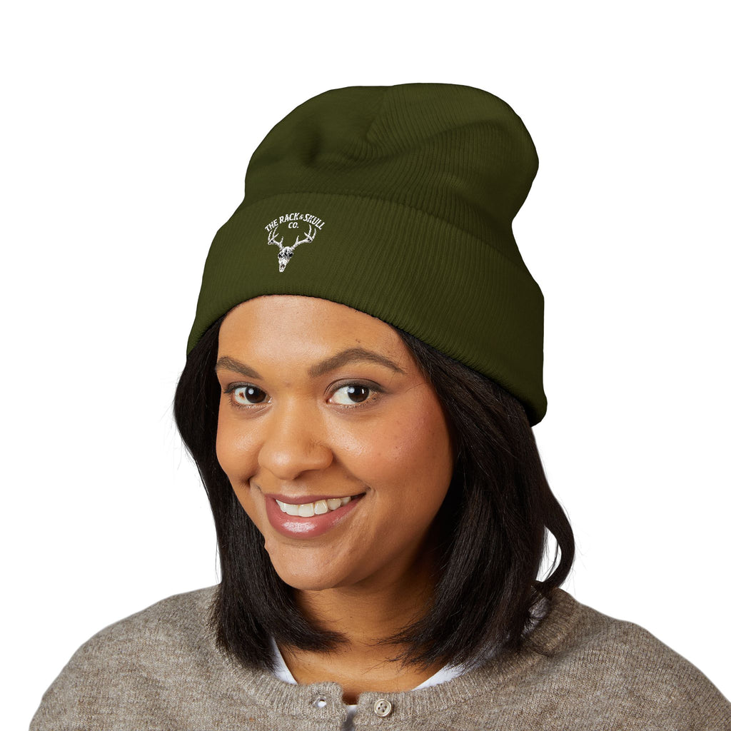 The Rack & Skull Co. Deer Embroidered Beanie