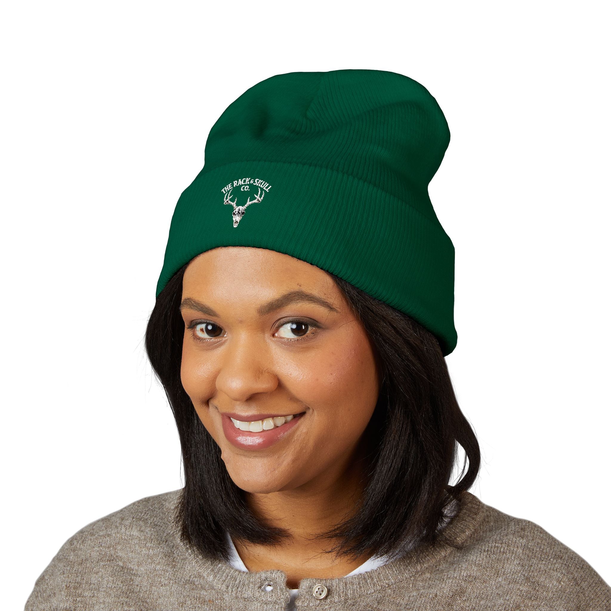 The Rack & Skull Co. Deer Embroidered Beanie